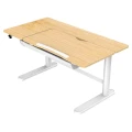 Biurko elektryczne 112 x 60 cm - białe biurko dla dziecka z regulowanym blatem do pracy - elies.pl - Zdjęcie 1