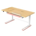 Biurko elektryczne 112 x 60 cm z nadstawką - różowe dla dziewczynki z regulowana wysokość blatu - Zdjęcie 8
