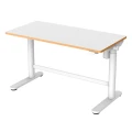 Biurko elektryczne 100 x 50 cm - białe biurko regulowane dziecięce - Zdjęcie 2