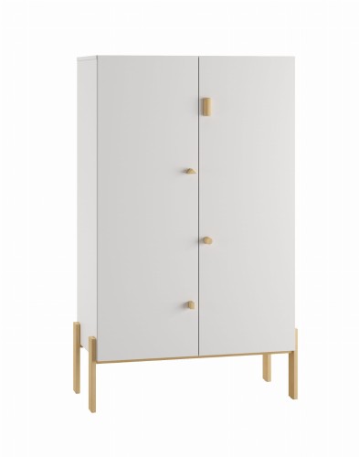 Szafa JASNOSZARA dwudrzwiowa CUBE modułowe meble dziecięce