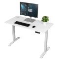 Biurko elektryczne 118 x 60 cm Moris Eco - białe regulowane biurko z wysokim blatem - Zdjęcie 7
