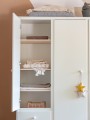 Szafa trzydrzwiowa Babushka, złamana biel (White) biała do pokoju dziecięcego - dostawa gratis - Zdjęcie 3