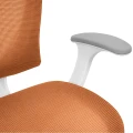Ergonomiczne krzesło do biurka dla dziecka pomarańczowe XD SPC fotel z siateczką, podłokietnikami  i podnóżkiem - Zdjęcie 3