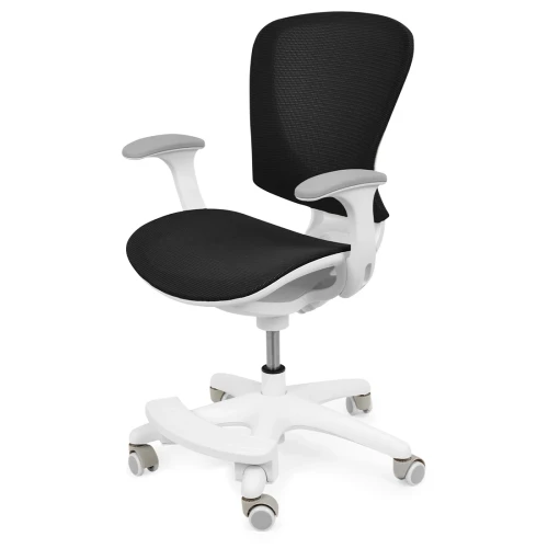 Ergonomiczne krzesło do biurka dla dziecka czarne XD SPC fotel regulowany z podnóżkiem