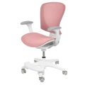 Ergonomiczne krzesło do biurka dla dziewczynki różowe XD SPC fotel regulowany z podnóżkiem - Zdjęcie 1