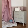 Komoda Babushka z trzema szufladami, oliwkowy kolor (Olive) komoda dla dziecka w stylu retro Babuszka - dostawa gratis  - Zdjęcie 6