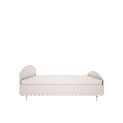 Łóżko 120x200 tapczanik Babushka, złamana biel (White) białe młodzieżowe łóżko Babuszka - dostawa gratis 