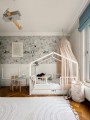 Łóżko 80x160 domek z szufladą i barierkami DREAM NEST białe/ snow - Zdjęcie 4