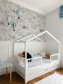 Łóżko 80x160 domek z szufladą i barierkami DREAM NEST białe/ snow - Zdjęcie 7