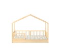 Łóżko 80x160 domek z szufladą i barierkami DREAM NEST sosnowe/pine - Zdjęcie 10