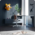 Ergonomiczne krzesło do biurka dla dziecka beżowe XD 03 fotel z siateczką, podłokietnikami i podnóżkiem kremowe - Zdjęcie 12