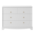 Królewska duża komoda ROYAL timeless white biała 4 szuflady - Bellamy  - Zdjęcie 2