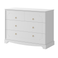 Królewska duża komoda ROYAL timeless white biała 4 szuflady - Bellamy  - Zdjęcie 3