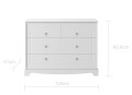 Królewska duża komoda ROYAL timeless white biała 4 szuflady - Bellamy  - Zdjęcie 4