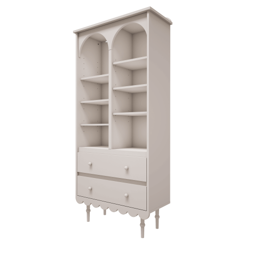 Regał Babushka wyższy,  White (biały) w stylu retro dla dziecka Babuszka - dostawa gratis  