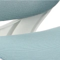 Ergonomiczne krzesło do biurka dla dziecka niebieskie XD 03 fotel z siateczką, podłokietnikami i podnóżkiem obrotowy - Zdjęcie 16