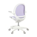Ergonomiczne krzesło do biurka dla dziecka fioletowe XD 03 fotel z siateczką, podłokietnikami i podnóżkiem obrotowy  - Zdjęcie 11