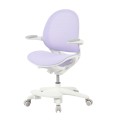 Ergonomiczne krzesło do biurka dla dziecka fioletowe XD 03 fotel z siateczką, podłokietnikami i podnóżkiem obrotowy  - Zdjęcie 3