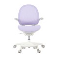 Ergonomiczne krzesło do biurka dla dziecka fioletowe XD 03 fotel z siateczką, podłokietnikami i podnóżkiem obrotowy  - Zdjęcie 4