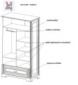 Szafa dwudrzwiowa Ines elegant White - Bellamy - Zdjęcie 6